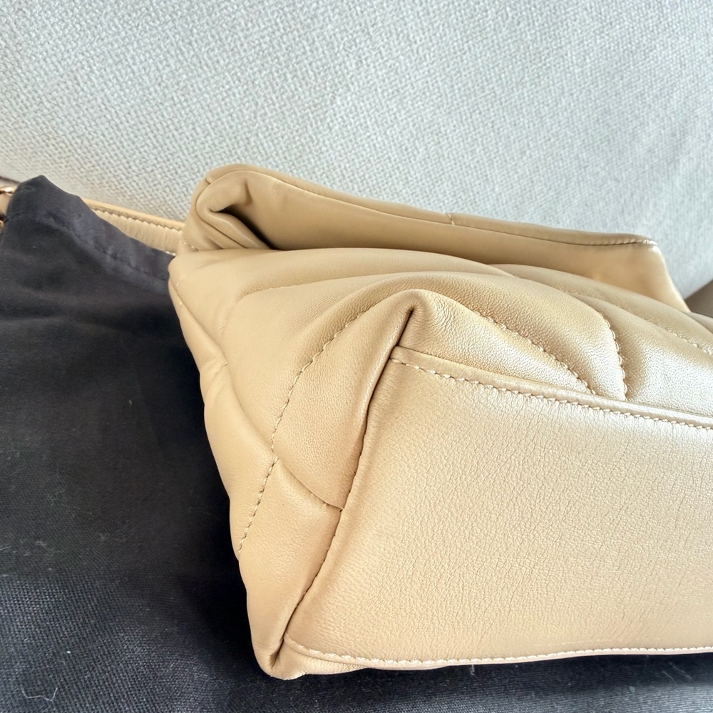 Saint Laurent Toy Puffer Lambskin Quilter Shoulder Bag Beige - Picture 6 of 16